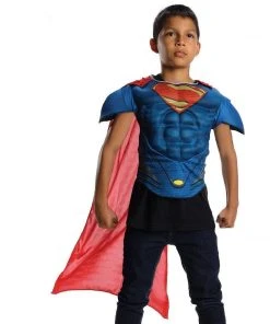 Rubie's Superman Molded Muscle Chest Costume Top For Kids - Warner Bros DC Comics