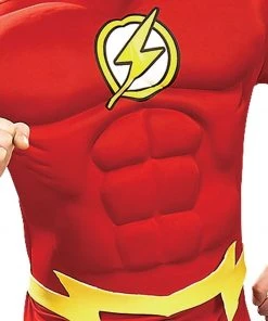 Rubie's The Flash Deluxe Muscle Chest Costume For Adults - Warner Bros DC Comics