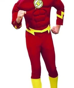 Rubie's The Flash Deluxe Muscle Chest Costume For Adults - Warner Bros DC Comics