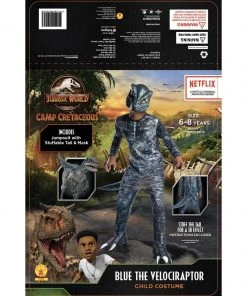 Rubie's Velociraptor 'Blue' Costume For Kids - Universal Jurassic World Camp Cretaceous