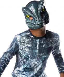 Rubie's Velociraptor 'Blue' Deluxe Lenticular Costume For Kids - Universal Jurassic World Dominion