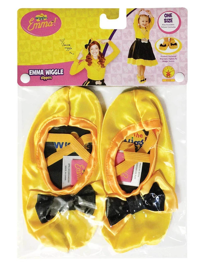 Rubie's Yellow Emma Wiggle Slippers - The Wiggles Kids 6 Rubie's Yellow Emma Wiggle Slippers - The Wiggles Kids