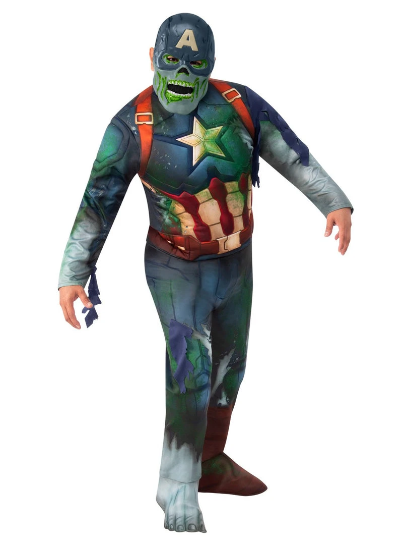 Rubie's Zombie Captain America Deluxe Costume For Adults - Marvel What If? 3 Rubie's Zombie Captain America Deluxe Costume For Adults - Marvel What If?